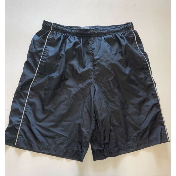 Nike Mens Athletic Shorts Black Drawstring Elastic Waist Activewear Size L Large - Picture 1 of 9
